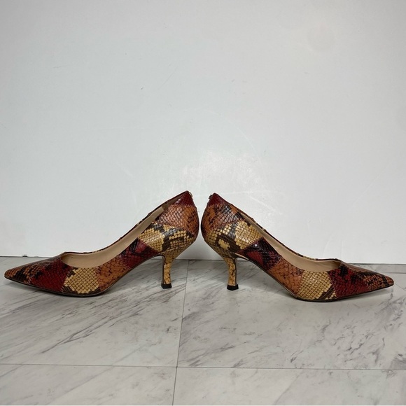 Sam Edelman Julianne Snakeskin Leather Pointy Toe Pump 7M - Picture 8 of 15